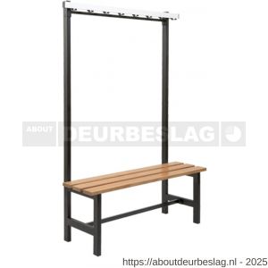 Hermeta 3025 zitbank Gardelux type 5 115 cm houten zitting zwart - R20101339 - afbeelding 1