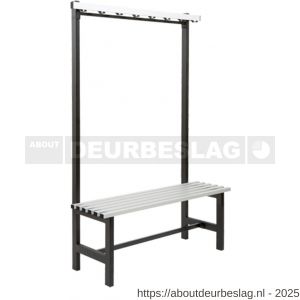Hermeta 3027 zitbank Gardelux type 5 115 cm aluminium zitting zwart - R20101327 - afbeelding 1