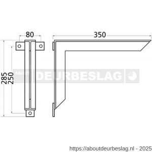 Hermeta 3061 steun voor zitbank Gardelux type 1 zwart - R20101354 - afbeelding 2