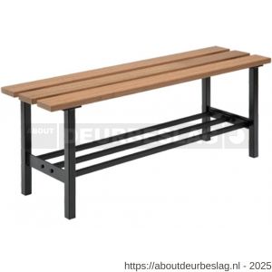 Hermeta 3080 zitbank Gardelux type 3 115 cm houten zitting met schoenenrek zwart - R20101343 - afbeelding 1