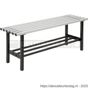 Hermeta 3082 zitbank Gardelux type 3 115 cm aluminium zitting met schoenenrek zwart - R20101331 - afbeelding 1