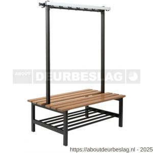 Hermeta 3090 zitbank Gardelux type 6 115 cm houten zitting met schoenenrek zwart - R20101347 - afbeelding 1