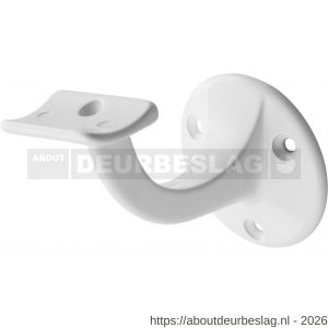 Hermeta 3500 leuninghouder 65 mm holzadel wit EAN sticker - R20100831 - afbeelding 1