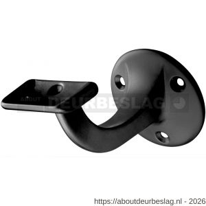 Hermeta 3507 leuninghouder 75 mm vlakzadel zwart EAN sticker - R20101705 - afbeelding 1