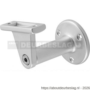 Hermeta 3520 verstelbare samengestelde leuninghouder vlakzadel opschroevend naturel - R20100872 - afbeelding 1