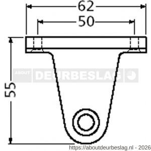 Hermeta 3521 leuninghouder zadel voor ronde leuning naturel - R20100975 - afbeelding 2