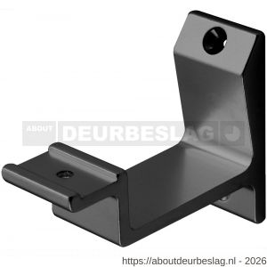 Hermeta 3540 leuninghouder vlakzadel opschroevend mat zwart - R20101491 - afbeelding 1