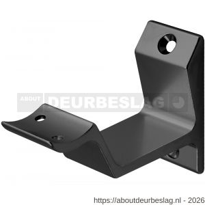 Hermeta 3542 leuninghouder holzadel opschroevend mat zwart - R20101493 - afbeelding 1