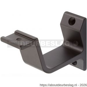 Hermeta 3550 leuninghouder vlakzadel profiel opschroevend mat zwart EAN sticker - R20101442 - afbeelding 1