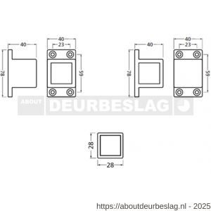 Hermeta 3650 koker doorvalbeveiliging 28x28x3,5 mm alumuminium 300 cm wit - R20102089 - afbeelding 2