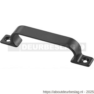 Hermeta 4231 hand- en meubelgreep 96 mm opschroevend mat zwart EAN sticker - R20101715 - afbeelding 1
