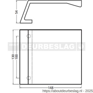 Hermeta 4350 deurduwer zwaar 130x148 mm 2x8,5 mm naturel EAN sticker - R20100172 - afbeelding 2