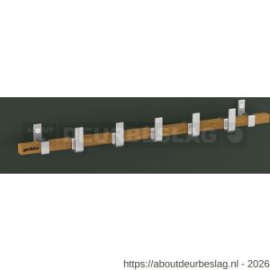 Hermeta GA7293 wand garderobe Gardelux Anna 3 haaks hout-aluminium mat naturel - R20102016 - afbeelding 1