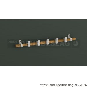 Hermeta GA7444 wand garderobe Gardelux Anna 4 haaks hout-aluminium wit - R20102022 - afbeelding 1