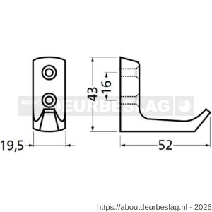 Hermeta 0031 garderobe jashaak enkel naturel - R20101847 - afbeelding 2