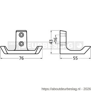 Hermeta 0033 garderobe jashaak dubbel naturel - R20101848 - afbeelding 2