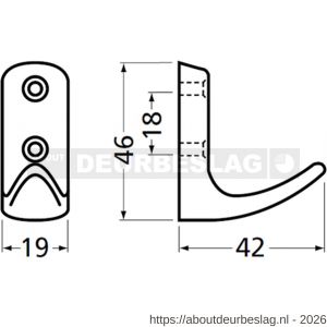 Hermeta 0035 garderobe jashaak enkel naturel - R20100790 - afbeelding 2