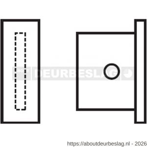Hermeta 2655 garderobelijst eindstop lijst 2650 mat naturel - R20100360 - afbeelding 2