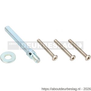 Ami bevestigingsschroeven veiligheidsschilden VHB voordeur deurdikte 38-43 mm gelagerde wisselstift 8x100 Varo ring en 3 schroeven M6x52 mm - R10901673 - afbeelding 1