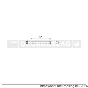 Ami veiligheidsbeslag toebehoren bevestigingsset VHB schilden deurdikte 53-57 mm 3x schroef M6x70 mm RVS - R10901675 - afbeelding 2