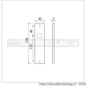 Ami 178/43 kortschild aluminium blind F1 - R10900537 - afbeelding 2