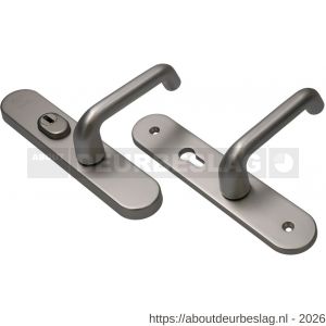 Ami VHB 250/15-386 KT senioren veiligheids Rotaveer kruk-kruk langschildgarnituur SKG*** kerntrekbeveiliging ovaal omkeer VHB 386 Rota250/50/15 kerntrek KT 72 omkeer en profielcilinder PC 72 omkeer F1 deurdikte 38-42 mm - R10901212 - afbeelding 1