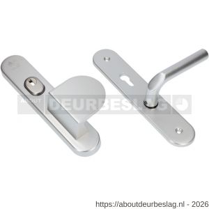 Ami VHB 250/15-90/83 KT senioren veiligheids duwer-kruk langschildgarnituur SKG*** kerntrekbeveiliging ovaal omkeer VHB 250/50/15 kerntrek KT 72 omkeer 90/83 rechts en deurkruk 369 profielcilinder PC 72 omkeer F1 deurdikte 38-42 - R10901122 - afbeelding 1