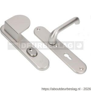 Ami VHB 250/15-90/83-386 KT veiligheids Rotaveer duwer-kruk langschildgarnituur SKG*** kerntrekbeveiliging ovaal VHB 250/50/15 kerntrek KT 72 deurduwer 90/83 rechts en deurkruk 386 Rota profielcilinder PC 72 F1 deurdikte 53-57 - R10901109 - afbeelding 1