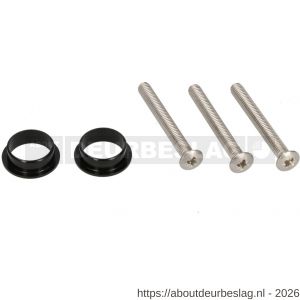 Ami veiligheidsbeslag bevestigingsset VHB veiligheidsschilden 3x schroef M6x53 mm RVS en 2x nylon ring deurdikte 38-42 mm - R10901670 - afbeelding 1