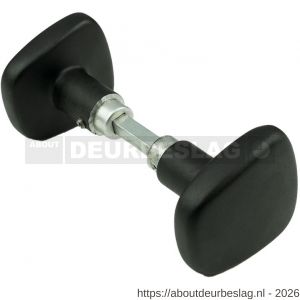 Ami 165/75 knopkruk aluminium deurdikte 38-42 mm zwart RAL 9005 structuur finish - R10900407 - afbeelding 1