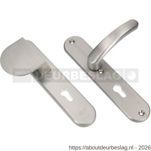 Ami VHB 250/50/1-90/83-378 veiligheids Rotaveer duwer-kruk langschildgarnituur SKG*** Archi Design ovaal VHB 250/50/1 profielcilinder PC 55 deurduwer 90/83 links en deurkruk 378 Rota Irox deurdikte 38-42 mm - R10900950 - afbeelding 1