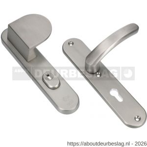 Ami VHB 250/15-90/83-378 KT veiligheids Rotaveer duwer-kruk langschildgarnituur SKG*** kerntrekbeveiliging Archi Design VHB 250/15 kerntrek KT 55 deurduwer 90/83 rechts en deurkruk 378 Rota Irox deurdikte 38-42 mm - R10901087 - afbeelding 1