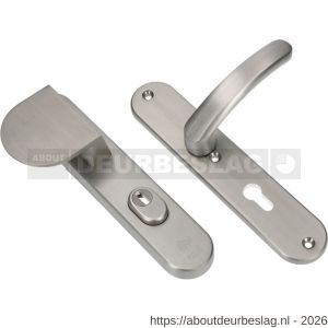 Ami VHB 250/15-90/83-378 KT veiligheids Rotaveer duwer-kruk langschildgarnituur SKG*** kerntrekbeveiliging Archi Design VHB 250/15 kerntrek KT 55 deurduwer 90/83 links en deurkruk 378 Rota Irox deurdikte 38-42 mm - R10901088 - afbeelding 1