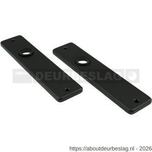 Ami 180/41 RH kortschild aluminium rondhoek blind zwart RAL 9005 structuur finish - R10900578 - afbeelding 1