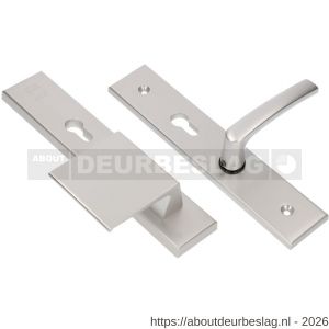 Ami VHB 251/50-90/80 senioren veiligheidsvoordeur-duwerlangschildgarnituur SKG** omkeer VHB 251/50 profielcilinder PC 72 omkeer deurduwer 90/80 links F1 en profielcilinder PC 72 omkeer deurkruk 332 deurdikte 38-42 mm - R10900824 - afbeelding 1