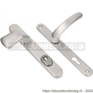 Ami VHB 257/37/2-166 KT veiligheids Rotaveer knop-kruk smalschildgarnituur SKG*** kerntrekbeveiliging ovaal VHB 257/37/2 kerntrek KT 72 knop 166 links F1 en deurkruk 378 Rota 257/32/2 profielcilinder PC 72 deurdikte 53-57 mm - R10901634 - afbeelding 1