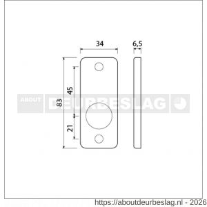 Ami 4 RH krukrozet aluminium rechthoek krukgat F1 - R10900471 - afbeelding 2
