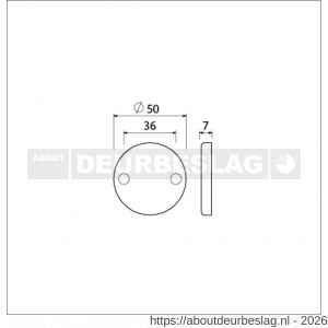 Ami 3 RH rond afdekrozet aluminium rondhoek blind F1 - R10900441 - afbeelding 2