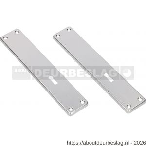 Ami 212/41 RH langschild aluminium rondhoek zonder krukgat sleutelgat SLG 56 F1 - R10900635 - afbeelding 1
