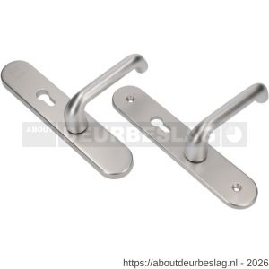 Ami VHB 250/50/1-386 senioren veiligheids Rotaveer kruk-kruk langschildgarnituur SKG** ovaal omkeer VHB deurkruk 386 Rota 250/50/1 profielcilinder PC 72 omkeer F1 deurdikte 53-57 mm - R10901231 - afbeelding 1