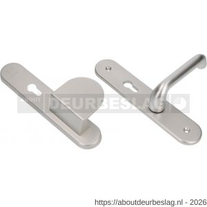 Ami VHB 250/50/1-90/83-386 senioren veiligheids Rotaveer duwer-kruk langschildgarnituur SKG** ovaal omkeer VHB 250/50/1 profielcilinder PC 72 omkeer deurduwer 90/83 rechts en deurkruk 386 Rota deurdikte 53-57 mm F1 - R10901139 - afbeelding 1