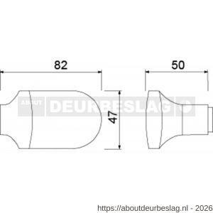 Ami 145 deurknop aluminium Varo F1 - R10900266 - afbeelding 2