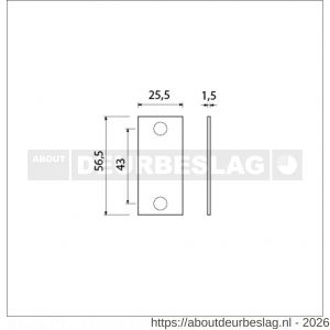 Ami 4 vlak afdekrozet aluminium blind F2 - R10900446 - afbeelding 2