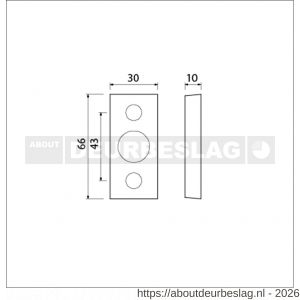 Ami 65/30 smalrozet aluminium gegoten krukgat R6.5 hartafstand 43 mm F1 - R10900492 - afbeelding 2