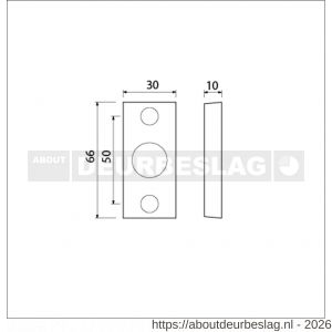 Ami 65/30 smalrozet aluminium gegoten krukgat R6,5 hartafstand 50 mm F1 - R10900493 - afbeelding 2