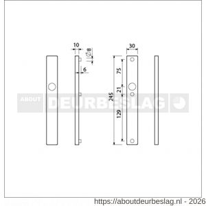 Ami 245/30 smalschild aluminium blind 1/2 M5 F1 - R10900783 - afbeelding 2