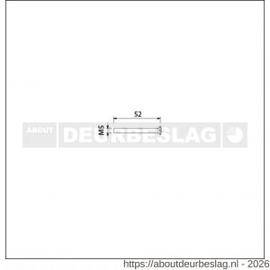 Ami deurbeslag patentschroef met zaagsnede RVS M5x52 mm voldraad set 10 stuks - R10900178 - afbeelding 2