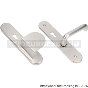 Ami VHB 250/50/1-90/83 senioren veiligheidsvoordeur-duwerlangschildgarnituur SKG** ovaal omkeer VHB 250/50/1 profielcilinder PC 72 omkeer deurduwer 90/83 rechts TS en deurkruk 356 M6 F1 (2 GTS) deurdikte 38-42 mm - R10900809 - afbeelding 1