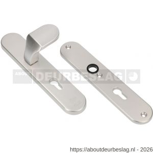 Ami VHB 250/50/1-145 veiligheidsvoordeur-knoplangschildgarnituur SKG*** ovaal VHB 250/50/1 profielcilinder PC 72 Varo knop 145 zonder deurkruk F1 deurdikte 38-42 mm - R10901044 - afbeelding 1