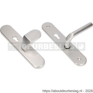 Ami VHB 250/50/1-145 senioren veiligheidsvoordeur-knoplangschildgarnituur SKG** ovaal omkeer VHB 250/50/1 profielcilinder PC 72 omkeer Varo knop 145 en deurkruk 369 F1 deurdikte 38-42 mm 2G - R10900858 - afbeelding 1